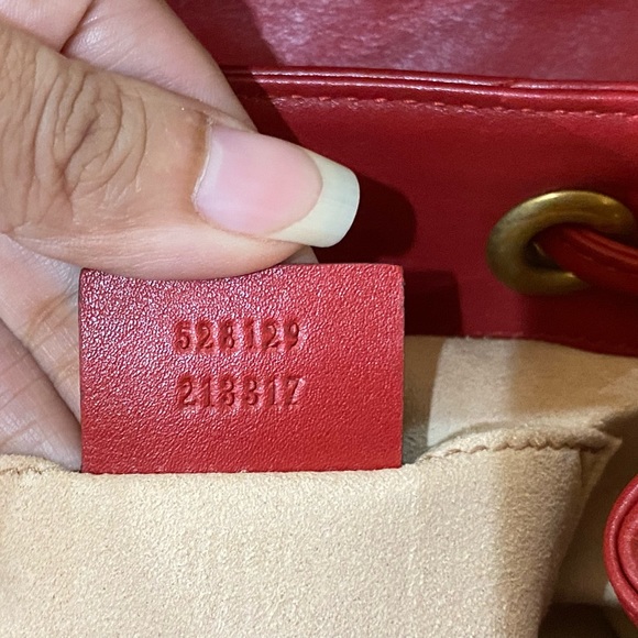 Like New Authentic Gucci Marmont Mini Backpack Red - Picture 12 of 16